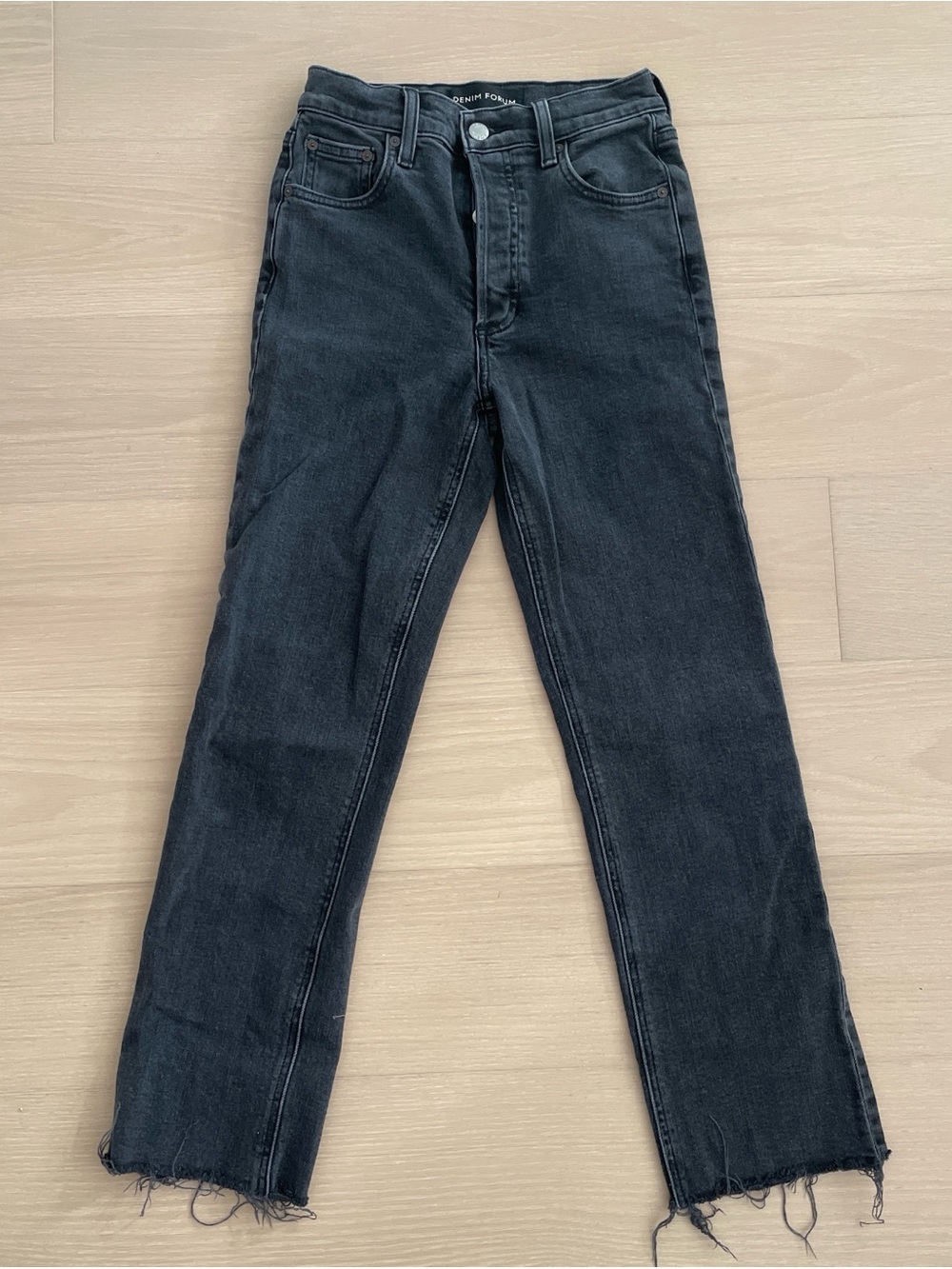 Aritzia Denim Forum Charcoal Straight Jeans